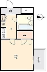 グランデール八王子 ワンルームの間取図画像