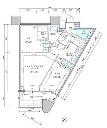 パークタワー勝どきサウス 2LDKの間取図画像