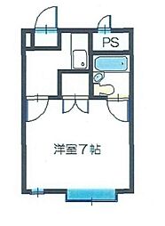 リバティーハウス 1Kの間取図画像