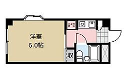 マキオカマンション 1Kの間取図画像