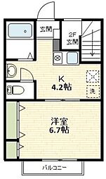 メゾン・ド・ライフ 1Kの間取図画像