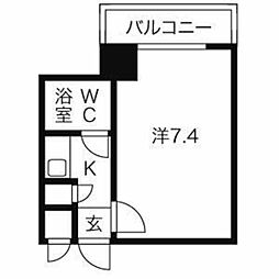 ニューライフ新宿参番館 1Kの間取図画像