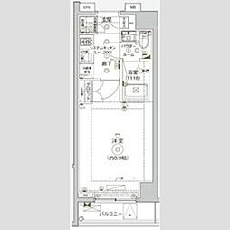 クレヴィスタ練馬平和台 2階1Kの間取り