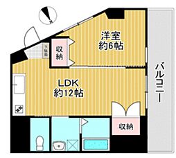 佐々木コーポ 1LDKの間取図画像