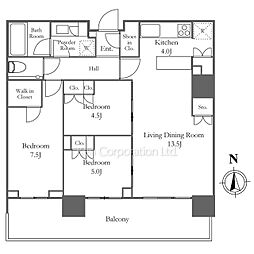 HARUMI FLAG SEA VILLAGEA棟 3LDKの間取図画像