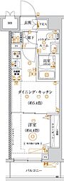 ガリシア亀戸水神 1DKの間取図画像