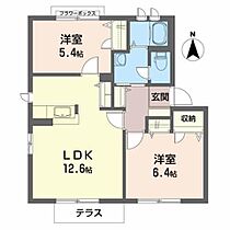 ディアス盛南　Ｂ 102 ｜ 岩手県盛岡市向中野４丁目4-25（賃貸アパート2LDK・1階・54.00㎡） その2