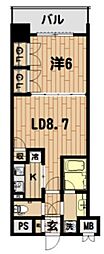 エピック東日本橋レジデンス 1LDKの間取図画像