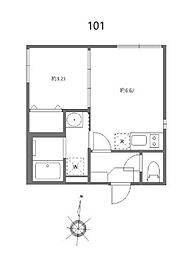 イルレガーロ北小岩 1DKの間取図画像
