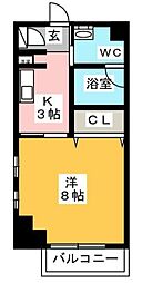 東京メトロ南北線 麻布十番駅 徒歩3分の賃貸マンション 5階1Kの間取り