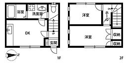 アムール大谷 2DKの間取図画像
