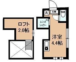 アーバンプレイス新井薬師前 2階ワンルームの間取り