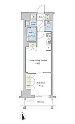 Brilliaist池尻大橋 1LDKの間取図画像