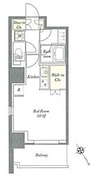 プライムメゾン板橋 ワンルームの間取図画像