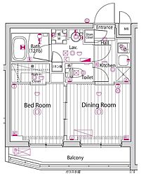 ガーラ練馬グランドステージ 1DKの間取図画像