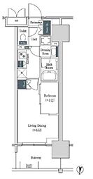 ブルックサイドレジデンス木場 2Kの間取図画像