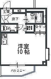 澤田ビル 1Kの間取図画像