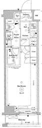 AXAS大森西アジールコート 1Kの間取図画像