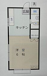 コーポ多摩 ワンルームの間取図画像