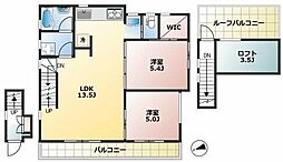 東京メトロ副都心線 雑司が谷駅 徒歩10分の賃貸アパート 2階2LDKの間取り