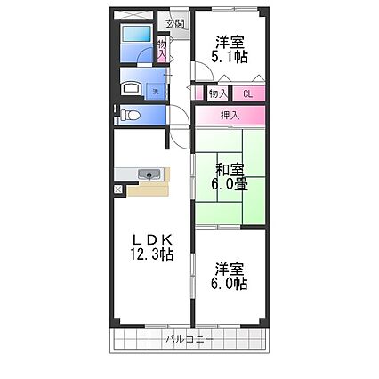 パール久米田_間取り_0