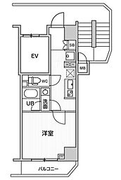 LUNIQ高島平 1Kの間取図画像