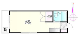 第5小野ビル 2階ワンルームの間取り