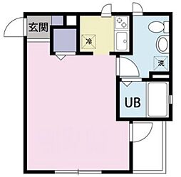 アイショーパルハウス東品川 1Kの間取図画像