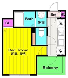 アザーレ・レクシオ登戸 1Kの間取図画像