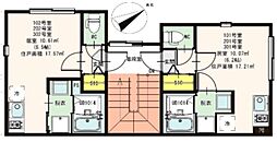 メゾン・ド・シエル 2階ワンルームの間取り