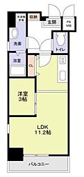 プランドールたかや 1LDKの間取図画像