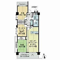 カインドステージ立川富士見町 3LDKの間取図画像