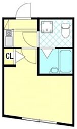 ルミエール四ツ木 1Kの間取図画像