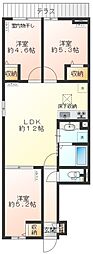 セレスティア松が丘 3LDKの間取図画像