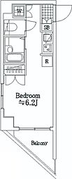 エルヴィエントアース武蔵関パーク ワンルームの間取図画像