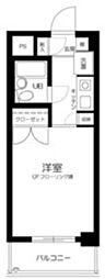 モナークマンション武蔵新城2 ワンルームの間取図画像