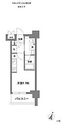 TLRレジデンス川崎大師 ワンルームの間取図画像