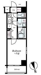 クレヴィスタ板橋西台 1Kの間取図画像