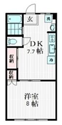 飯田ビル 1DKの間取図画像
