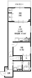 ラモーナ諸福III 2LDKの間取図画像