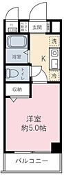 VENTVERTエモリ 1Kの間取図画像