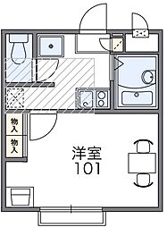 レオパレス美好町ＴＲＨ(24459) 2階1Kの間取り