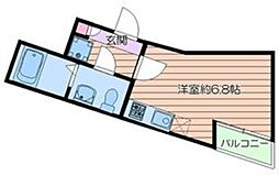 Well-being北千住 2階ワンルームの間取り