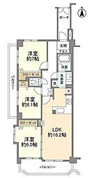 クレッセント芦花公園 3LDKの間取図画像