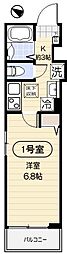 ファインオプト志村 1階1Kの間取り