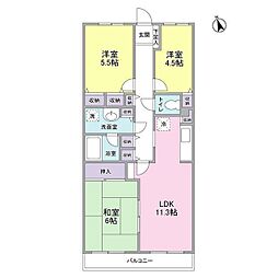 エスポワール松風台3番館 3LDKの間取図画像