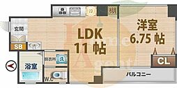 新高円寺パールマンション 3階1LDKの間取り