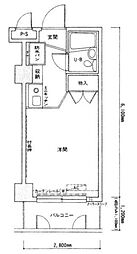 アーバンプラザ相模原 ワンルームの間取図画像