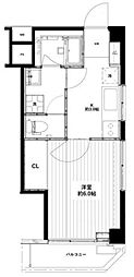 ラブリーコーポ三田 3階1Kの間取り