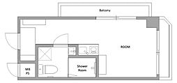 日神パレステージ大森第2 ワンルームの間取図画像